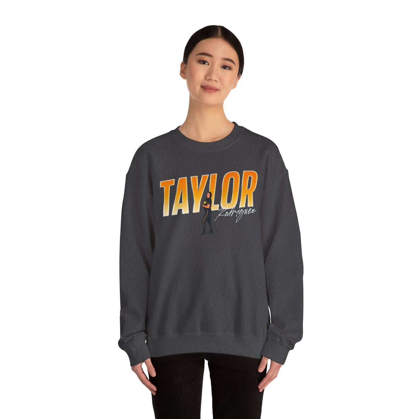 Taylor Rodriguez Cursive Combo Colored Crewneck Sweatshirt