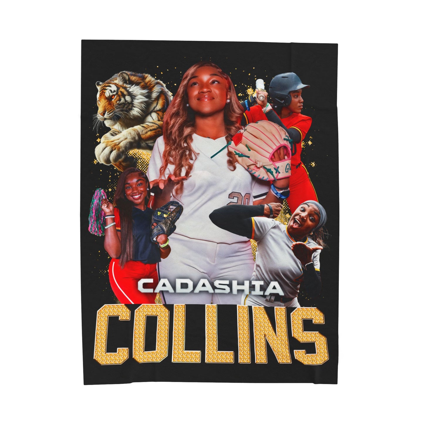 Cadashia Collins Team Mascot 60"-80" Plush Blanket