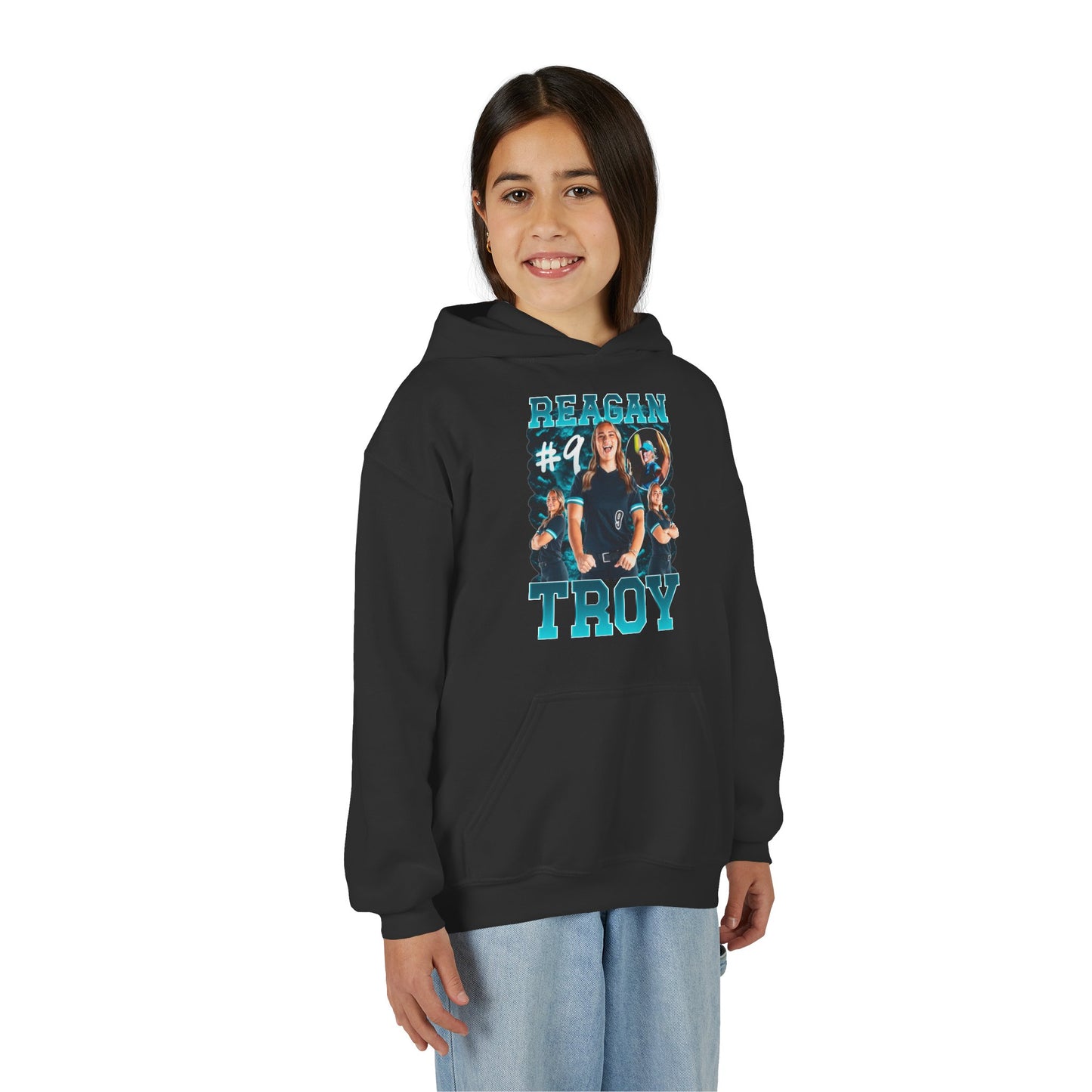 Reagan Troy Single Color Combo Kids Hoodie