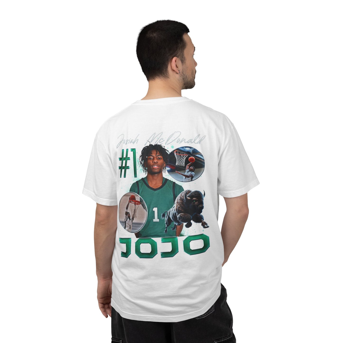 Josiah McDonald Logo Front & Back Premium Tee