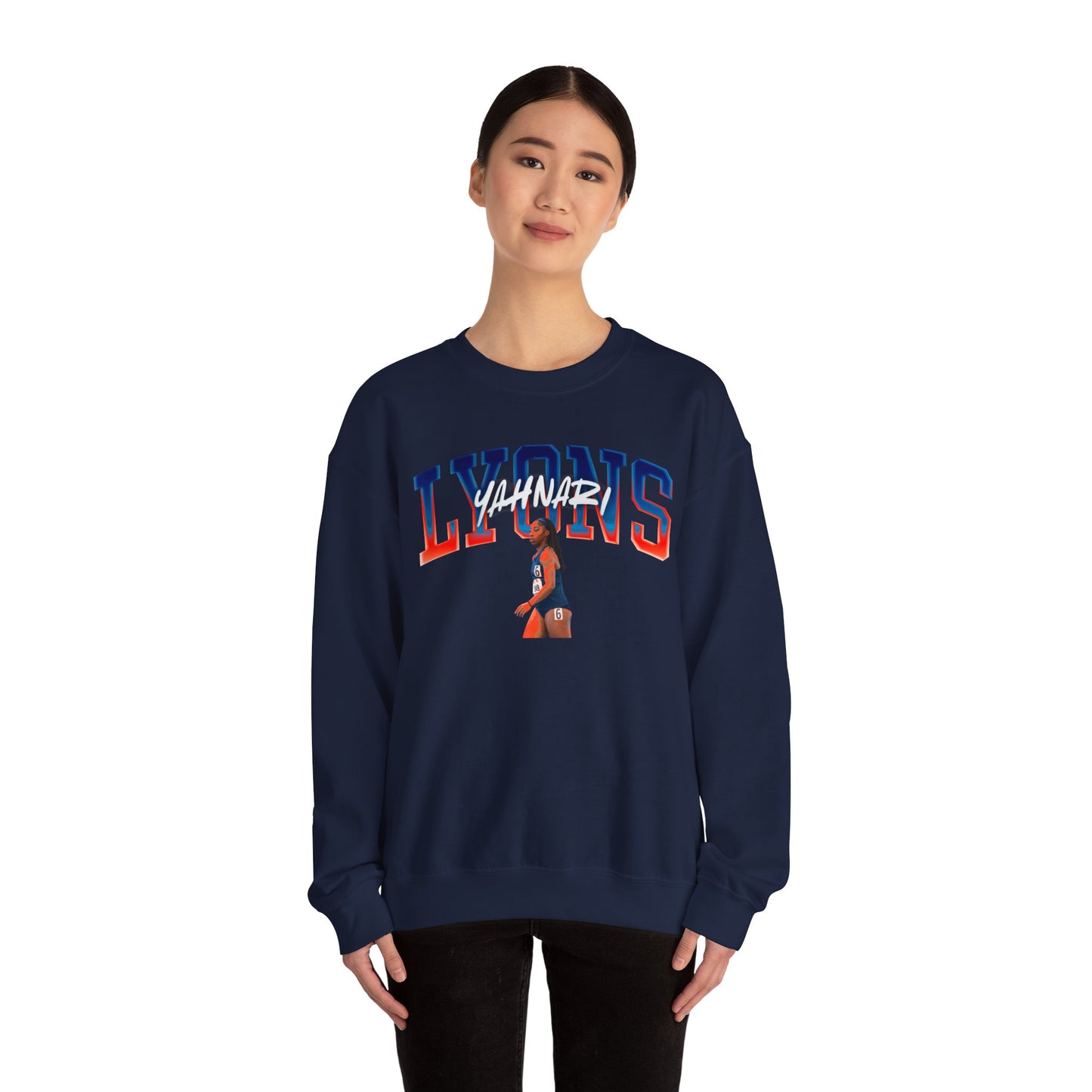Yahnari Lyons Curved Combo Colored Crewneck Sweatshirt