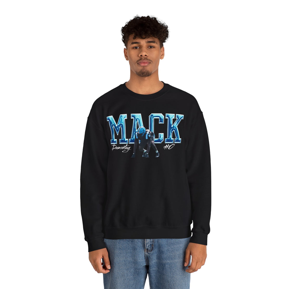Demontay Mack Curved Combo Colored Crewneck Sweatshirt