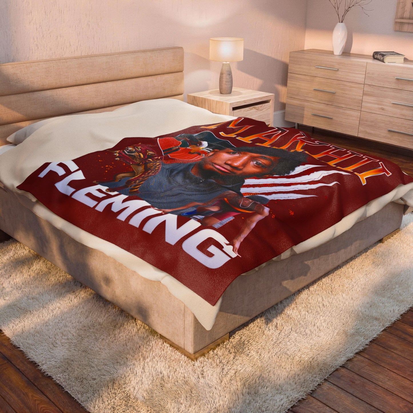 Makhii Fleming 60"-80" Plush Blanket