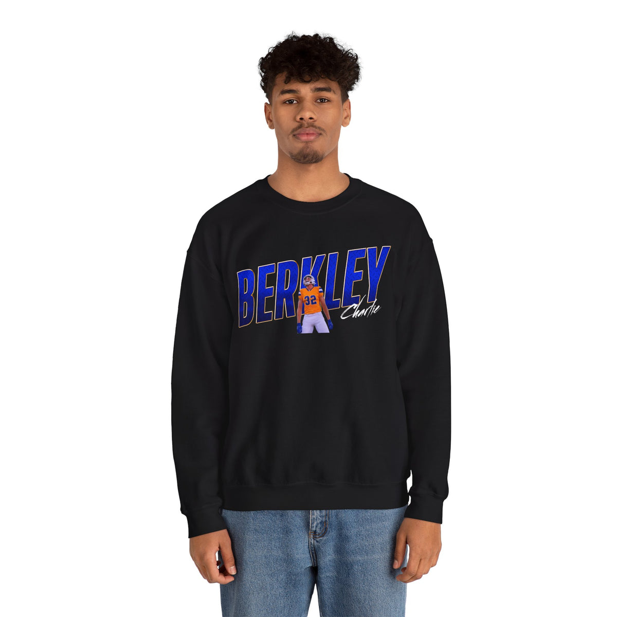 Charlie Berkley Cursive Combo Colored Crewneck Sweatshirt