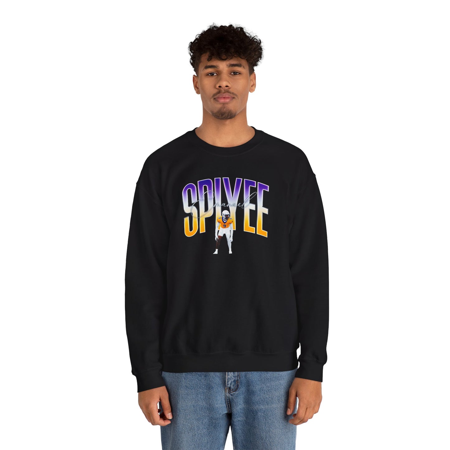 Emanuel Spiyee Curved Combo Colored Crewneck Sweatshirt