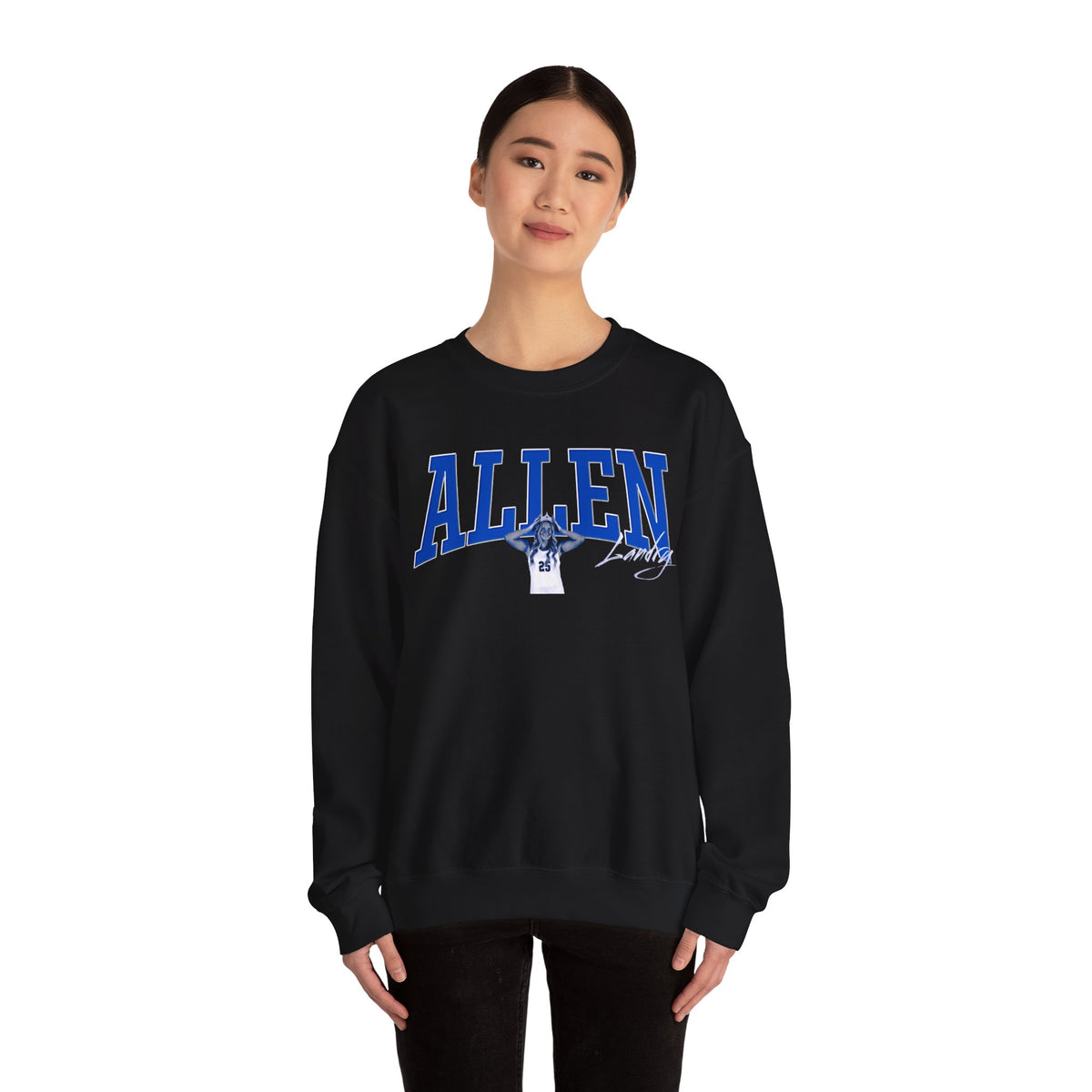 Landry Allen Curved Combo Colored Crewneck Sweatshirt