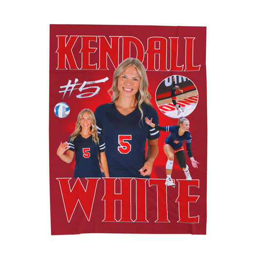 Kendall White 60"-80" Plush Blanket