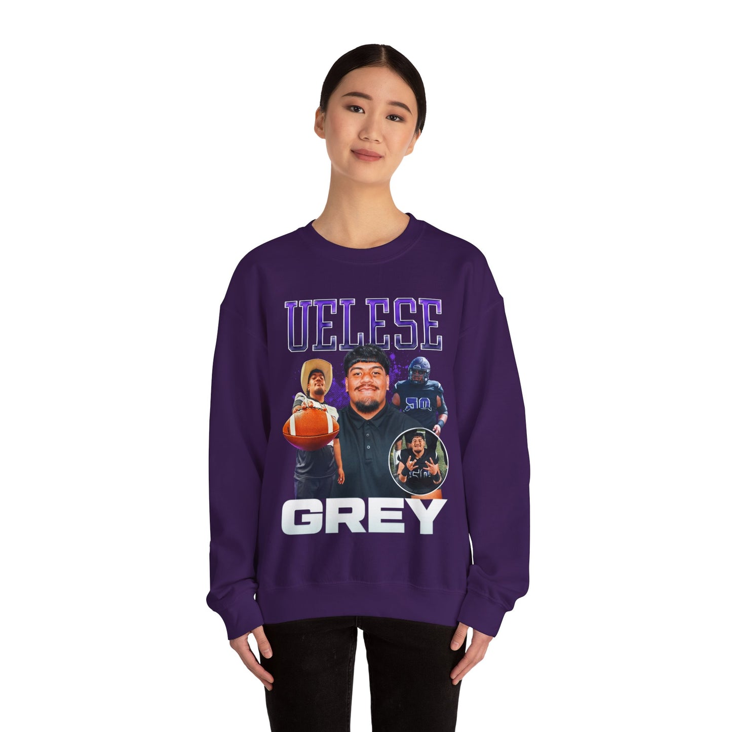 Uelese Grey Crewneck Sweatshirt