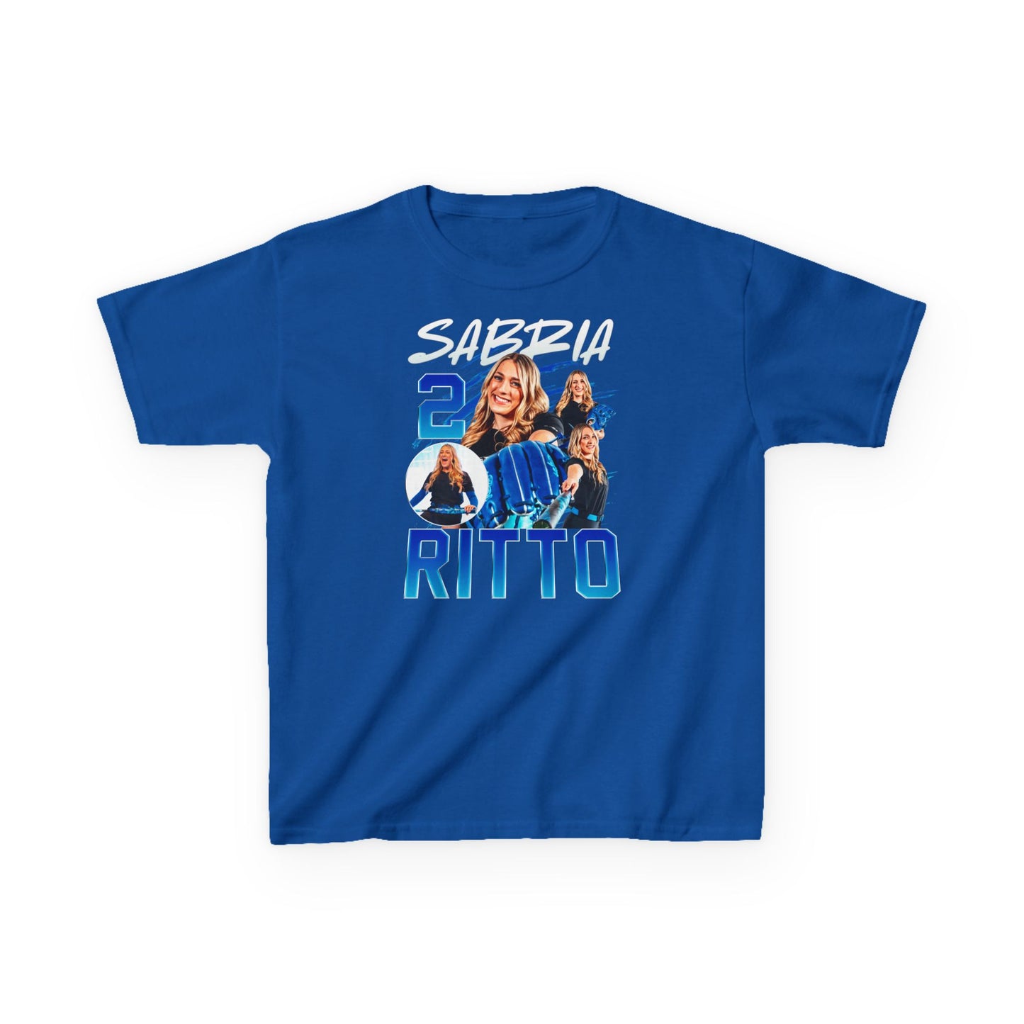 Sabria Ritto White & Color Combo Kids Tee