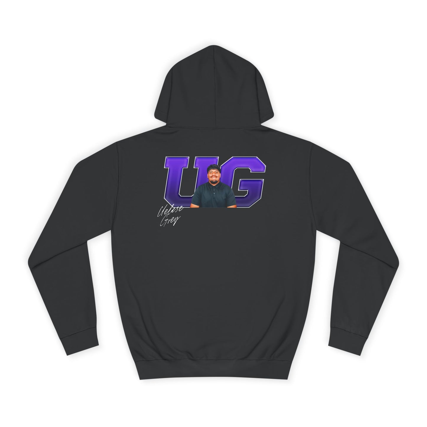 Uelese Grey Big Initials Premium Hoodie