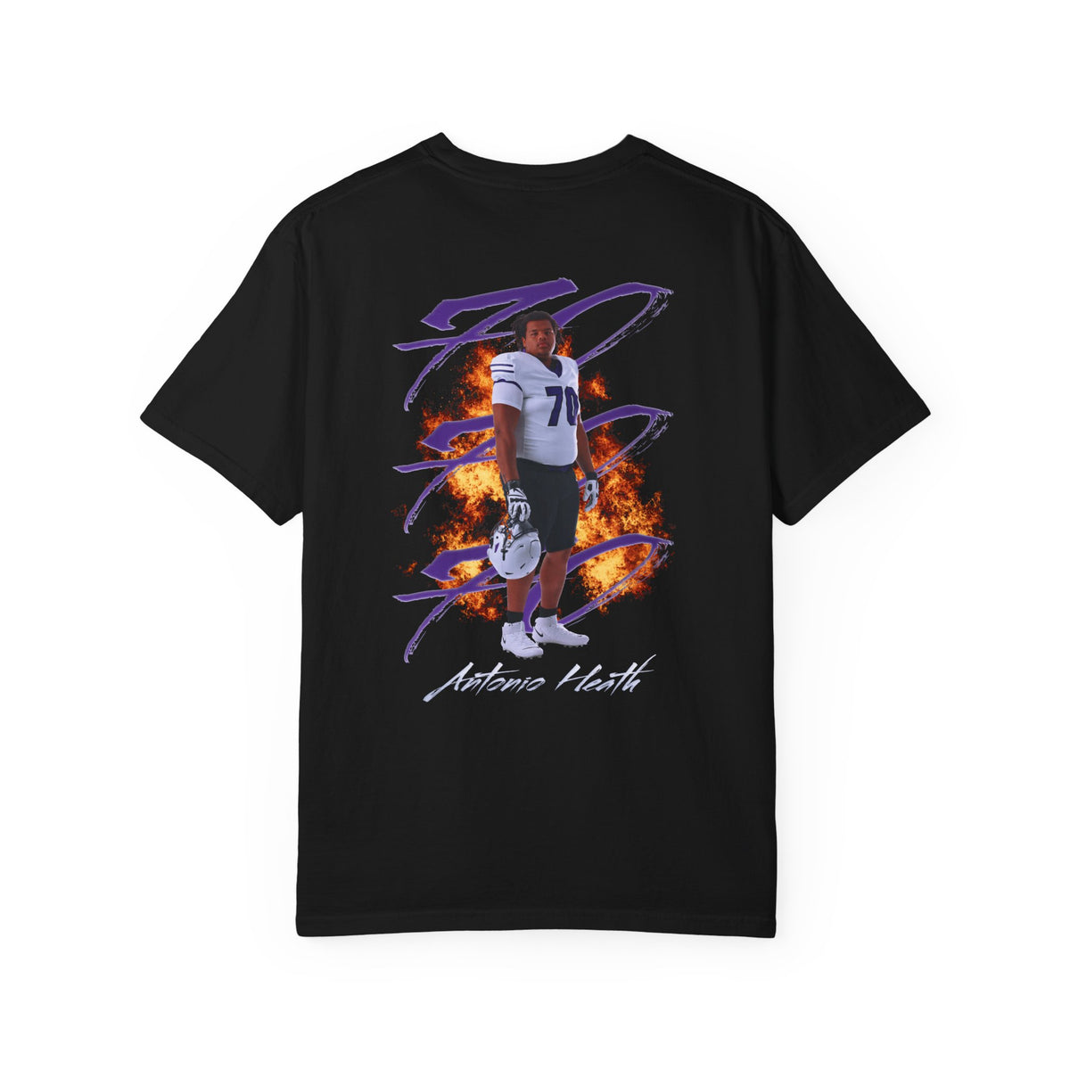 Antonio Heath Logo Front & Back Premium Tee