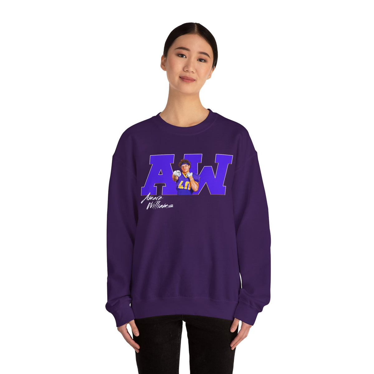 Amare Williams Big Initials Crewneck Sweatshirt