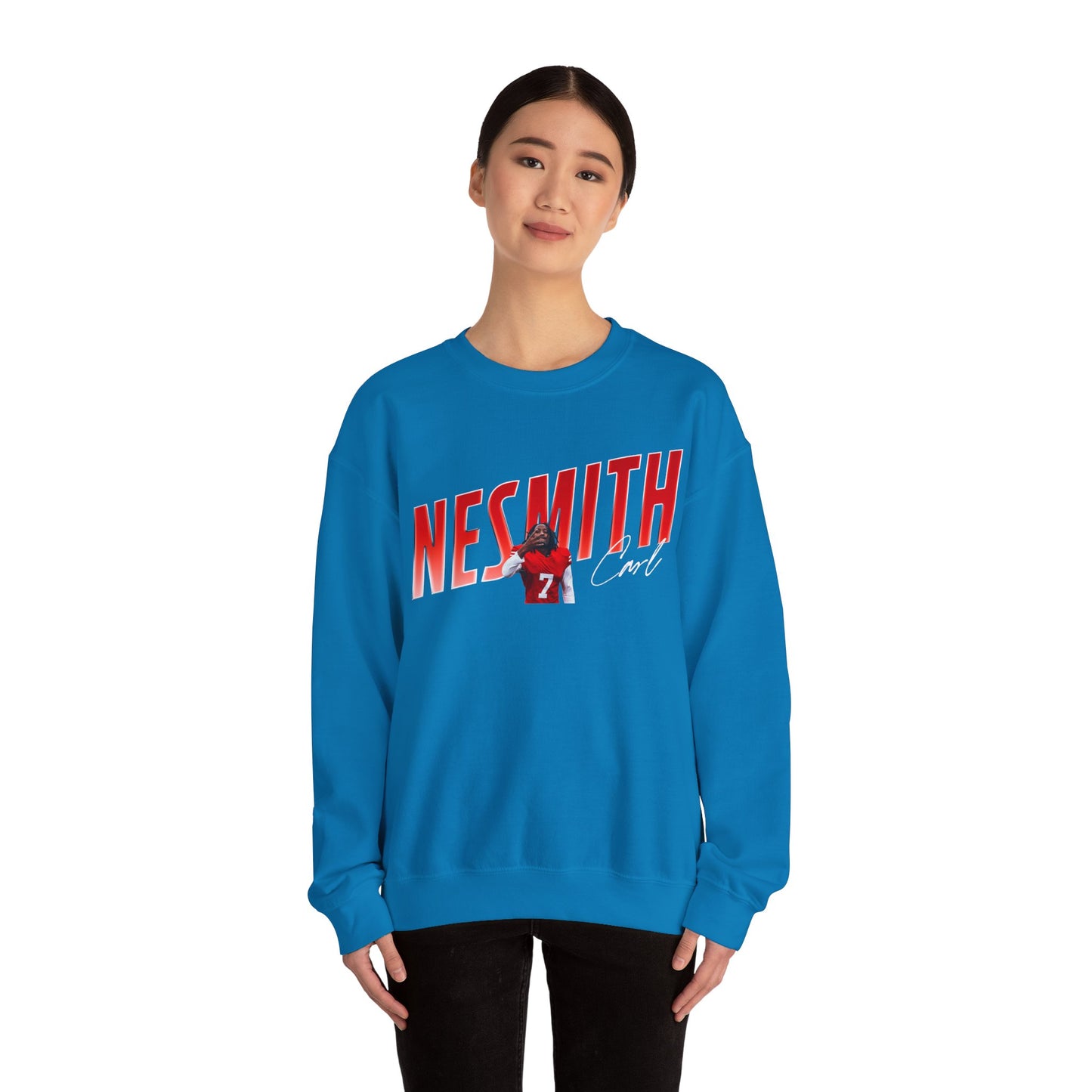 Carl Nesmith Cursive Combo Colored Crewneck Sweatshirt