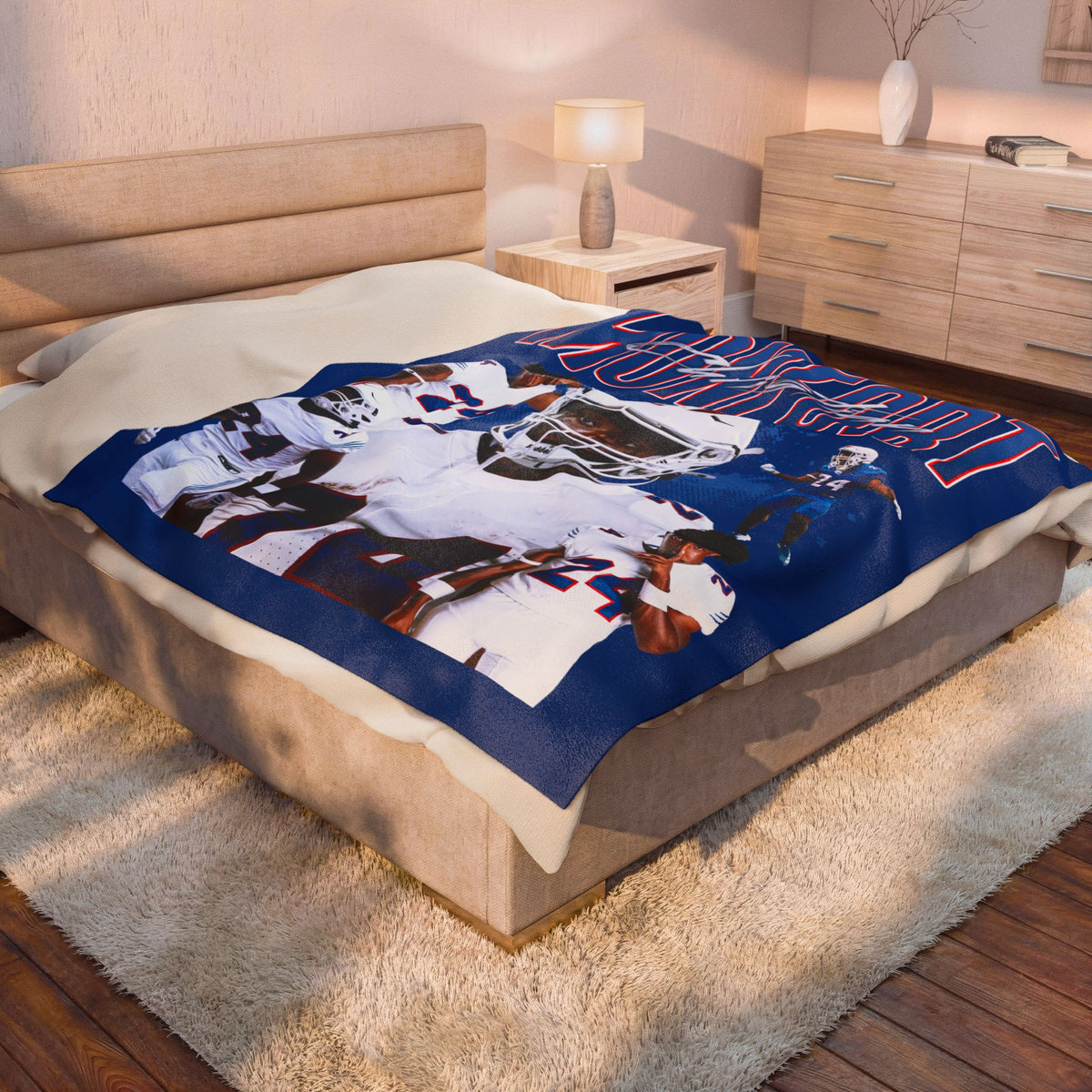 Christian Monfort 60"-80" Plush Blanket