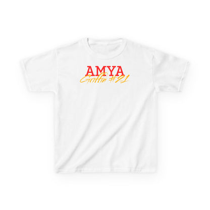 Amya Griffin Cursive Name & Number Kids Tee