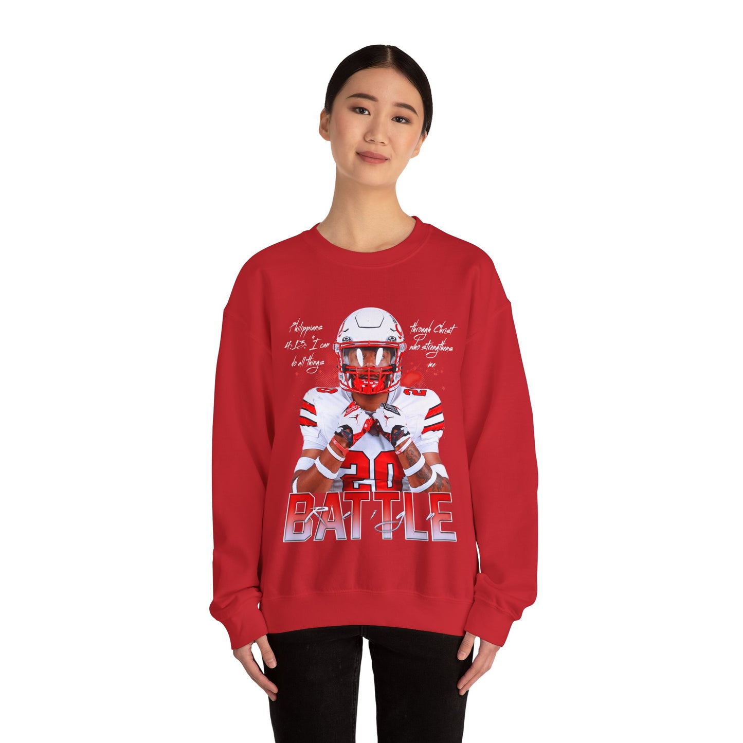 Reign Battle Featured Quote Crewneck Sweatshirt