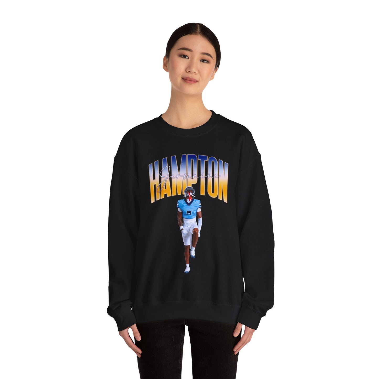 Jermaine Hampton Curved Combo Colored Crewneck Sweatshirt