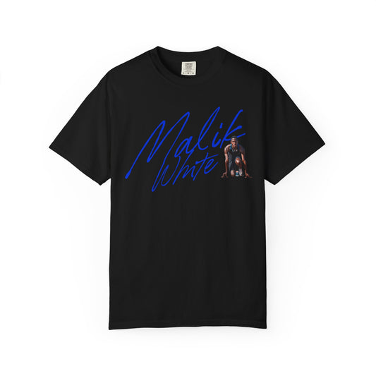 Malik White Cursive Premium Tee