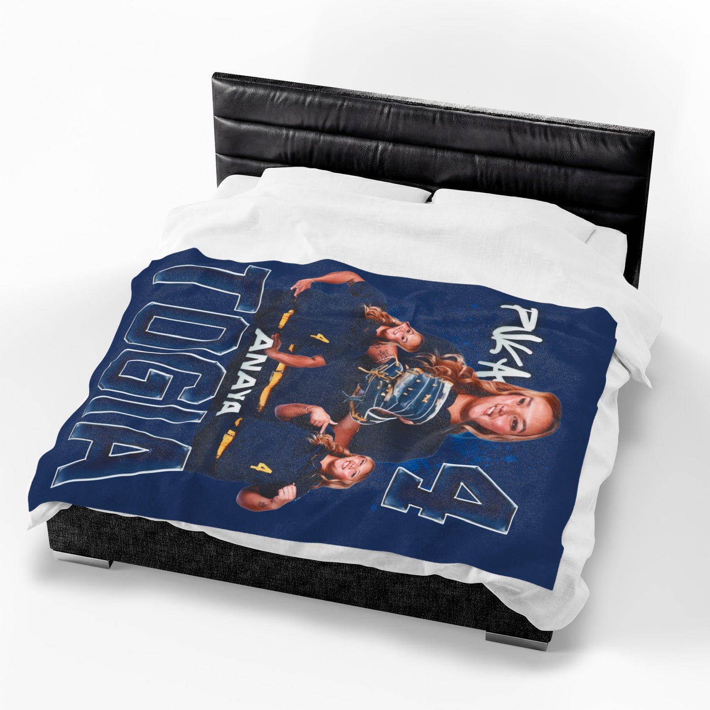 Anaya Togia Name & Number Ombre 60"-80" Plush Blanket