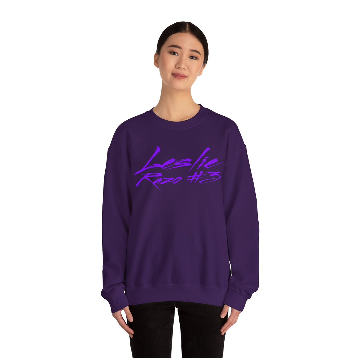 Leslie Razo Cursive Name & Number Crewneck Sweatshirt