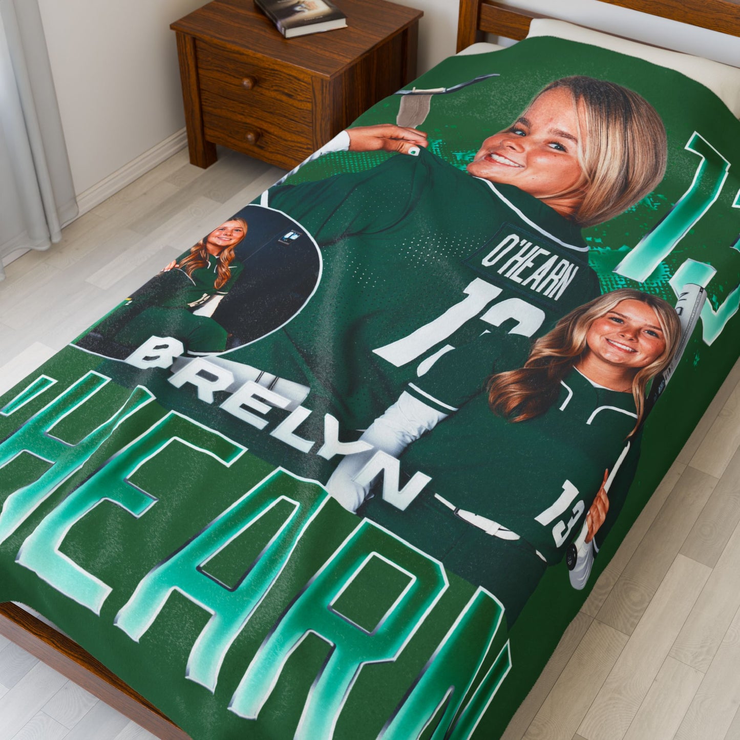 Brelyn O'Hearn Name & Number Ombre 60"-80" Plush Blanket