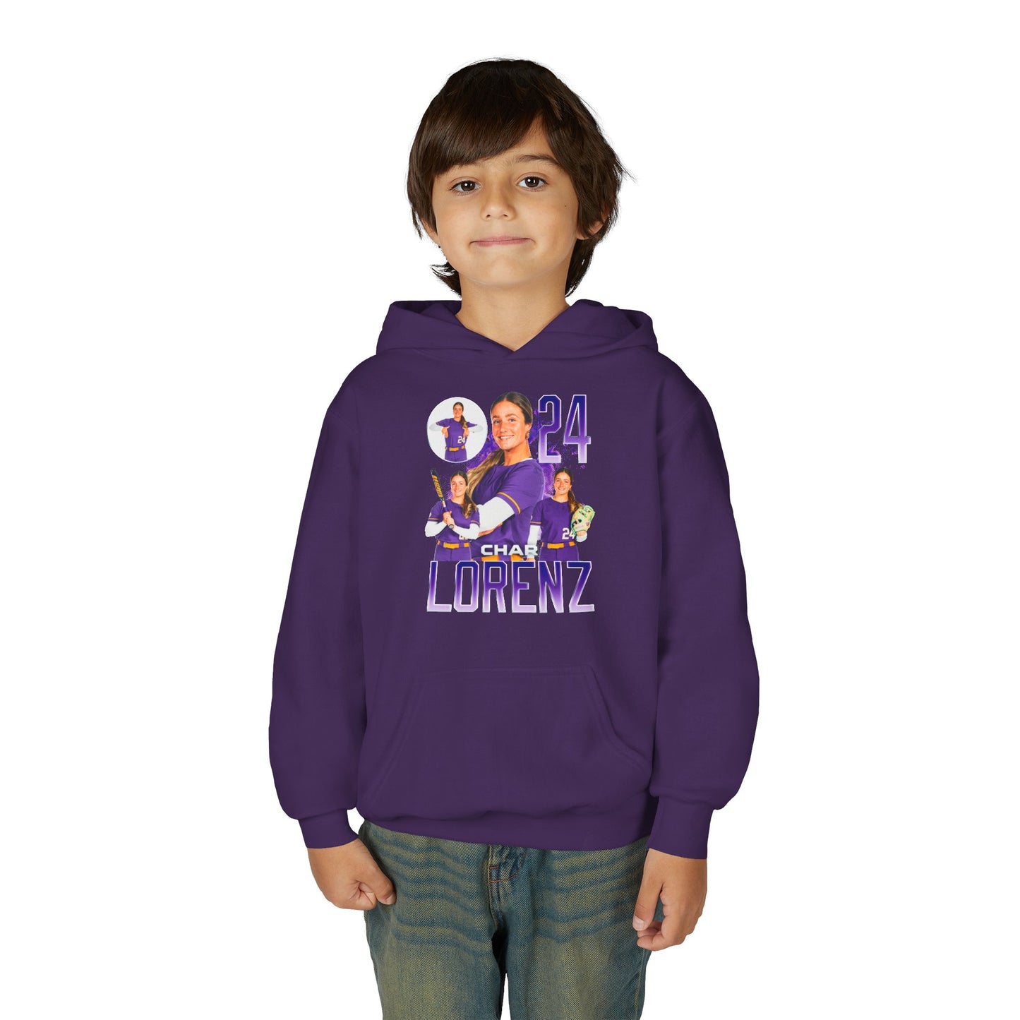 Char Lorenz Name & Number Combo Kids Hoodie