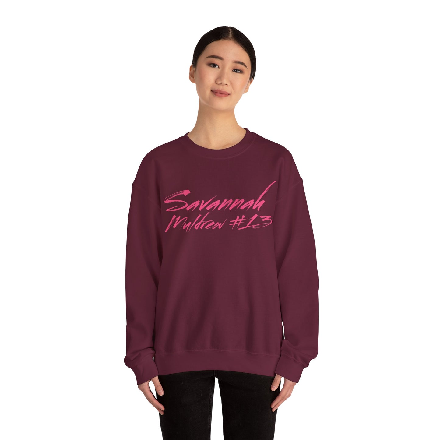 Savannah Muldrew Cursive Name & Number Crewneck Sweatshirt