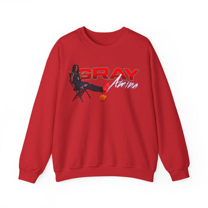 Amina Gray Big Last Name Crewneck Sweatshirt