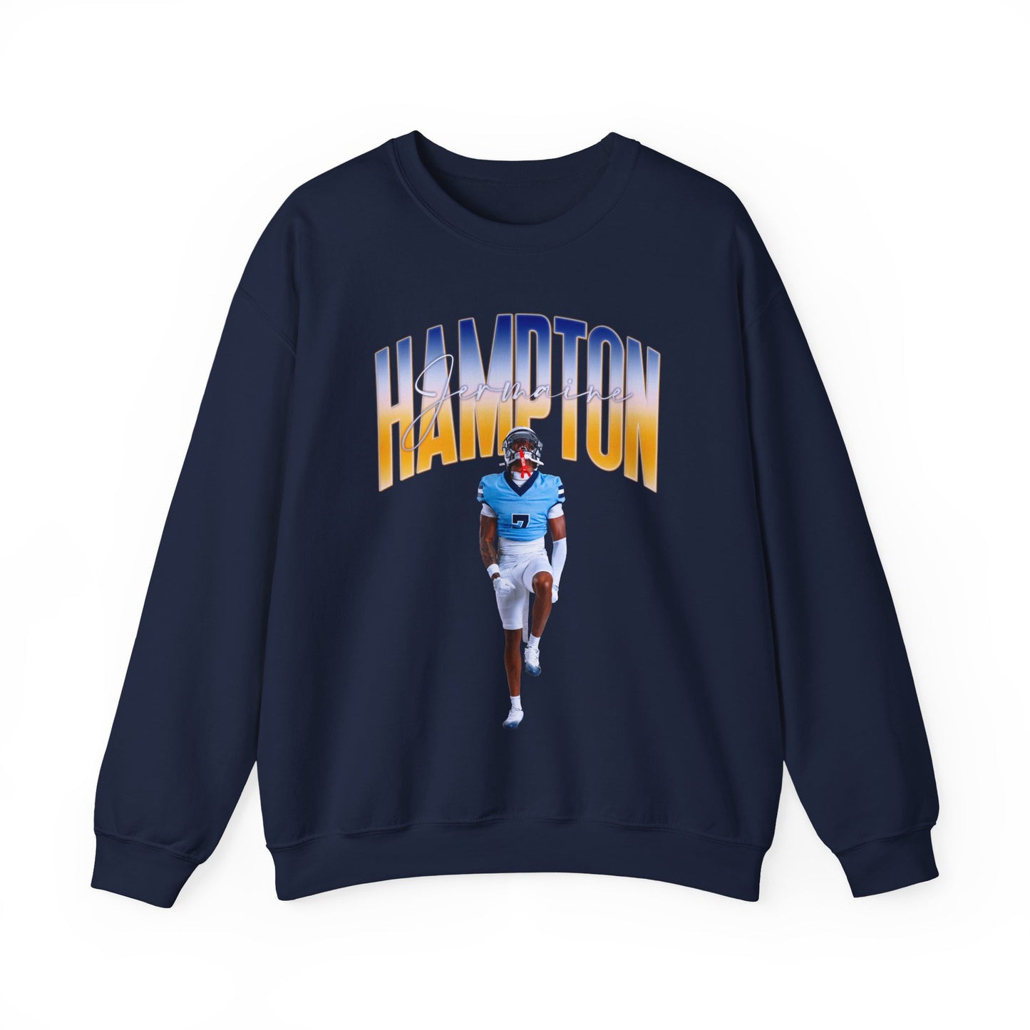 Jermaine Hampton Curved Combo Colored Crewneck Sweatshirt