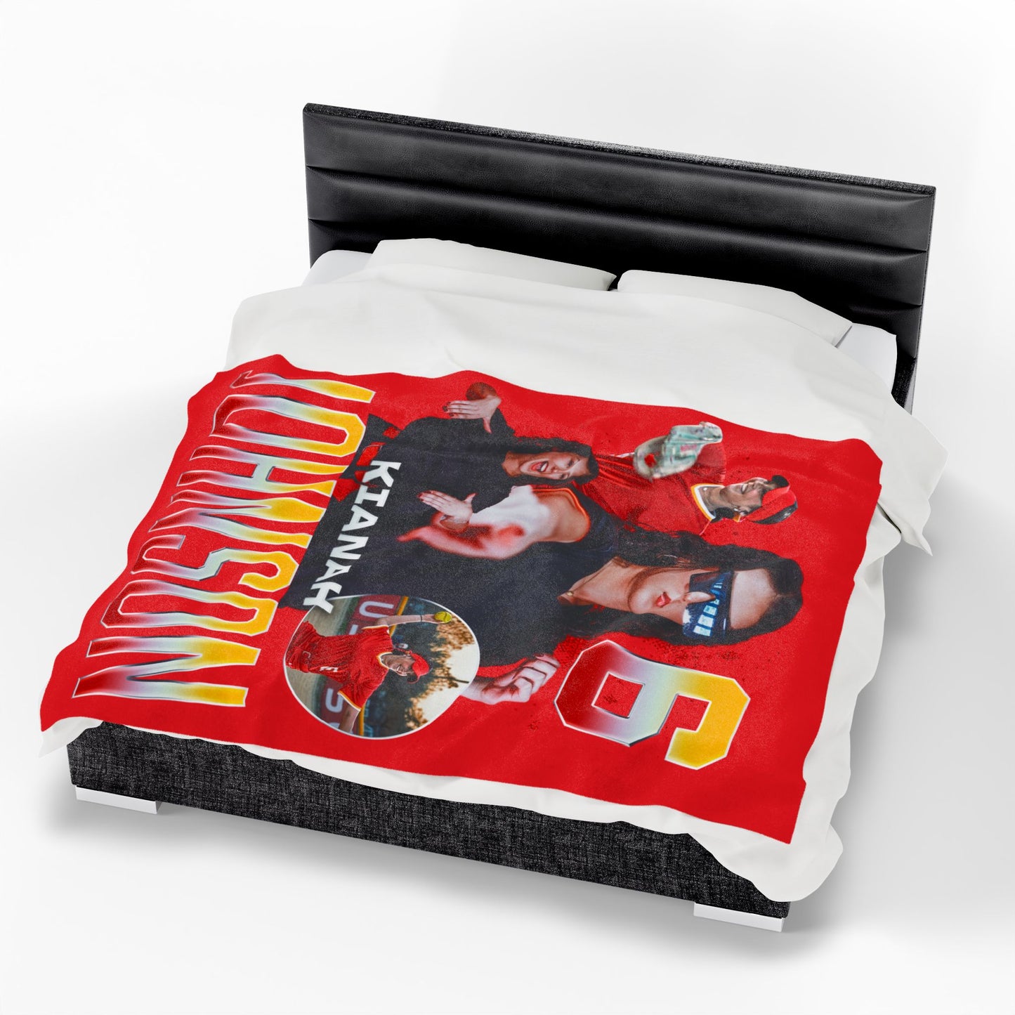 Kianah Johnson Name & Number Ombre 60"-80" Plush Blanket