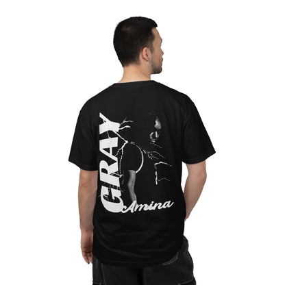 Amina Gray Vintage Blackout Premium Tee