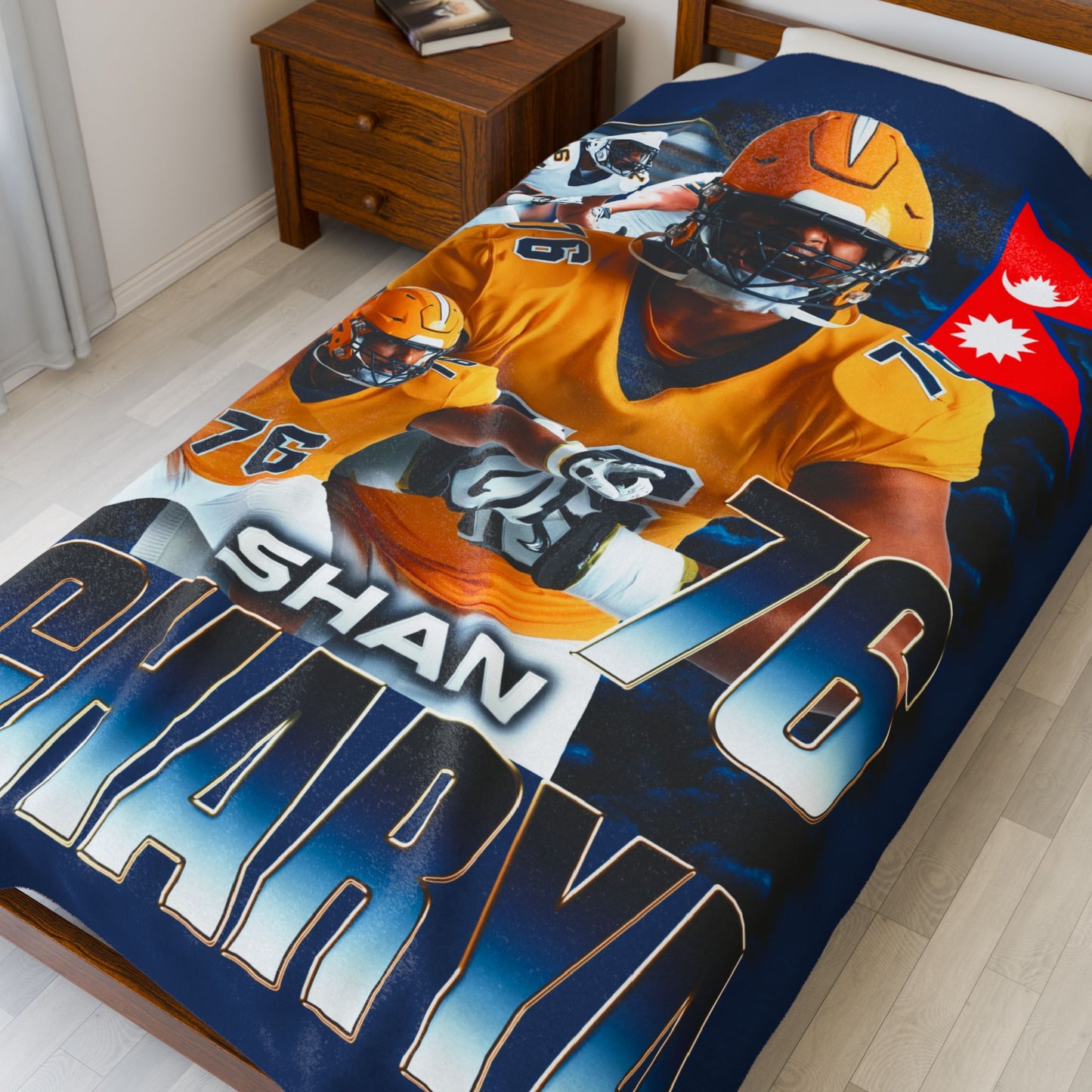 Shan Acharya 60"-80" Plush Blanket