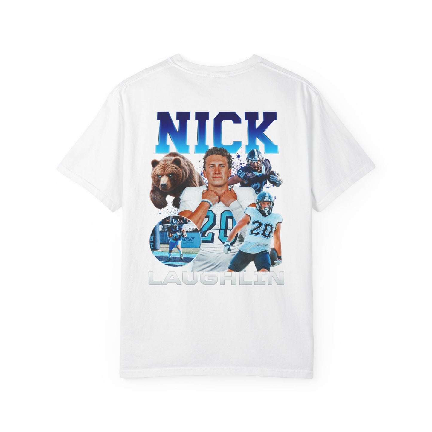 Nick Laughlin Logo Front & Back Premium Tee