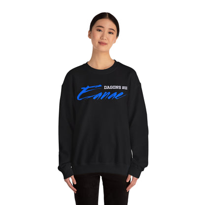 Eanae Dagons Cursvie Name & Number Crewneck Sweatshirt