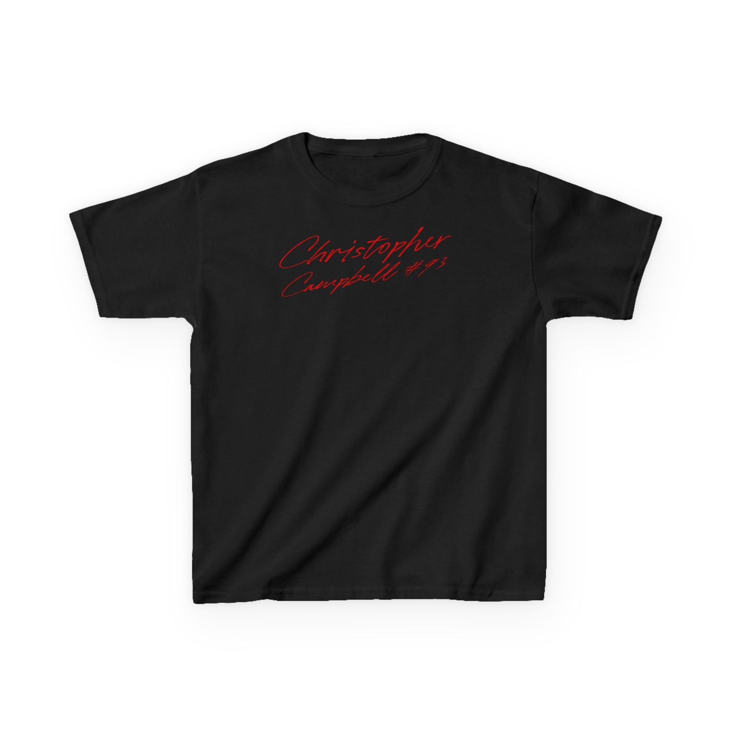 Christopher Campbell Cursive Name & Number Kids Tee