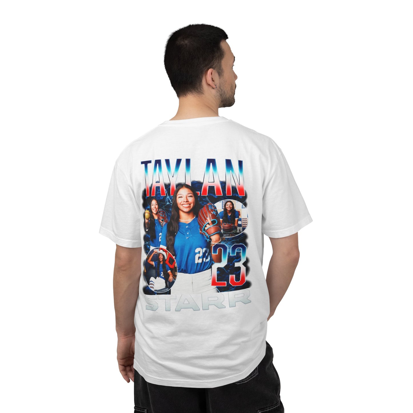 Taylan Starr Logo Front & Back Premium Tee