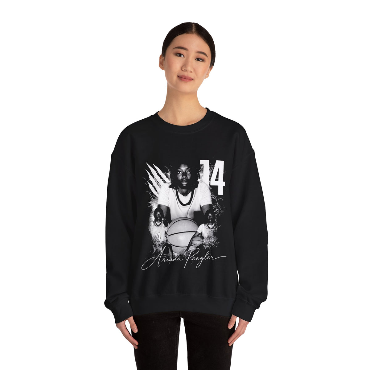 Ariana Peagler Black and White Crewneck Sweatshirt