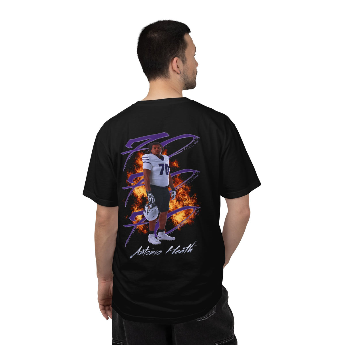 Antonio Heath Logo Front & Back Premium Tee