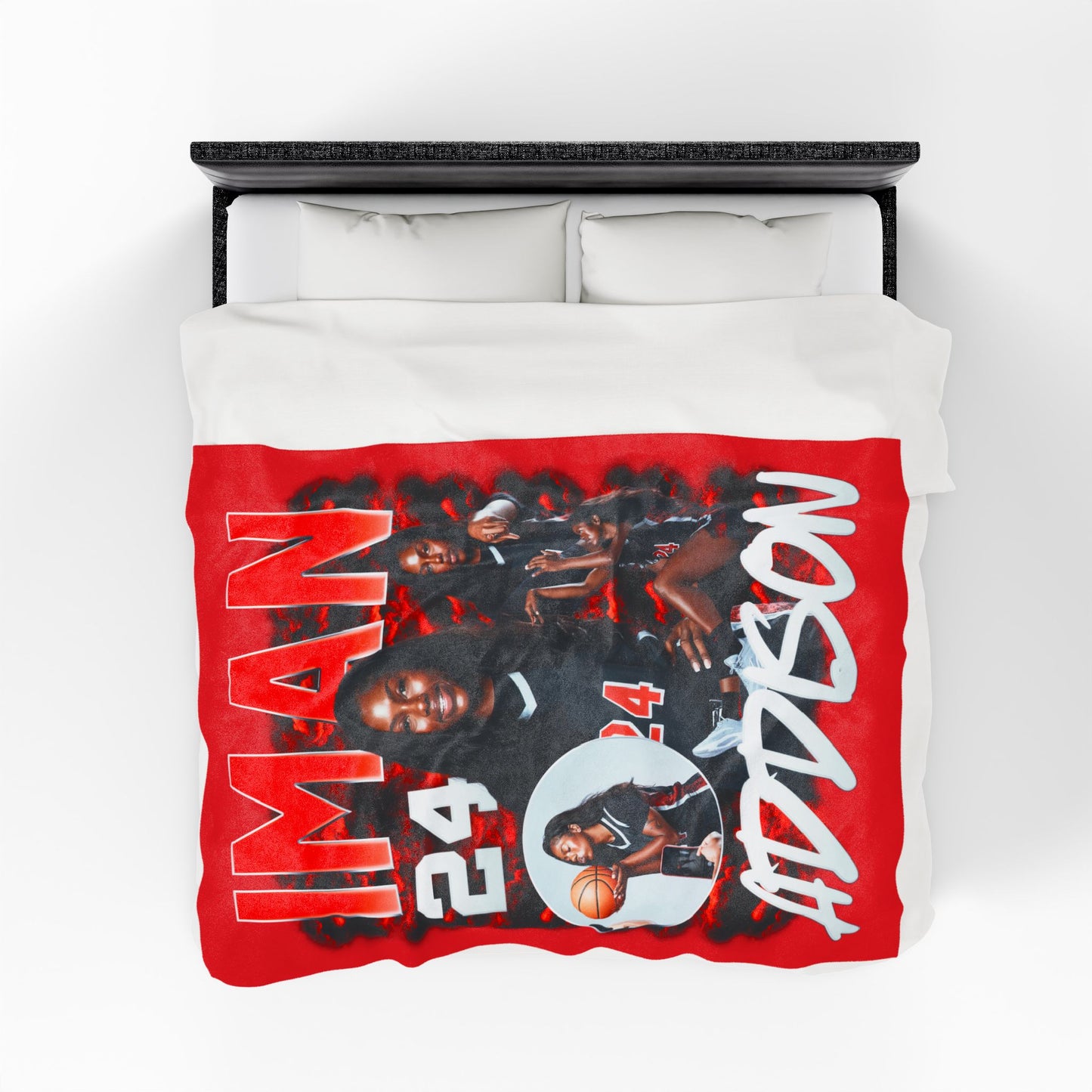 Iman Addison 60"-80" Plush Blanket