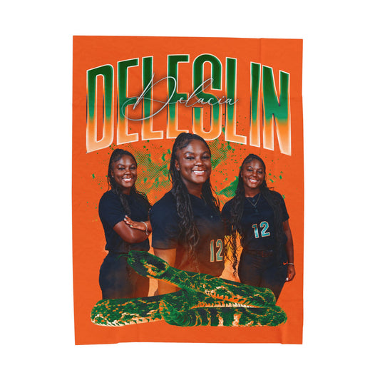 Delacia Deleslin Last Name Highlight 60"-80" Plush Blanket