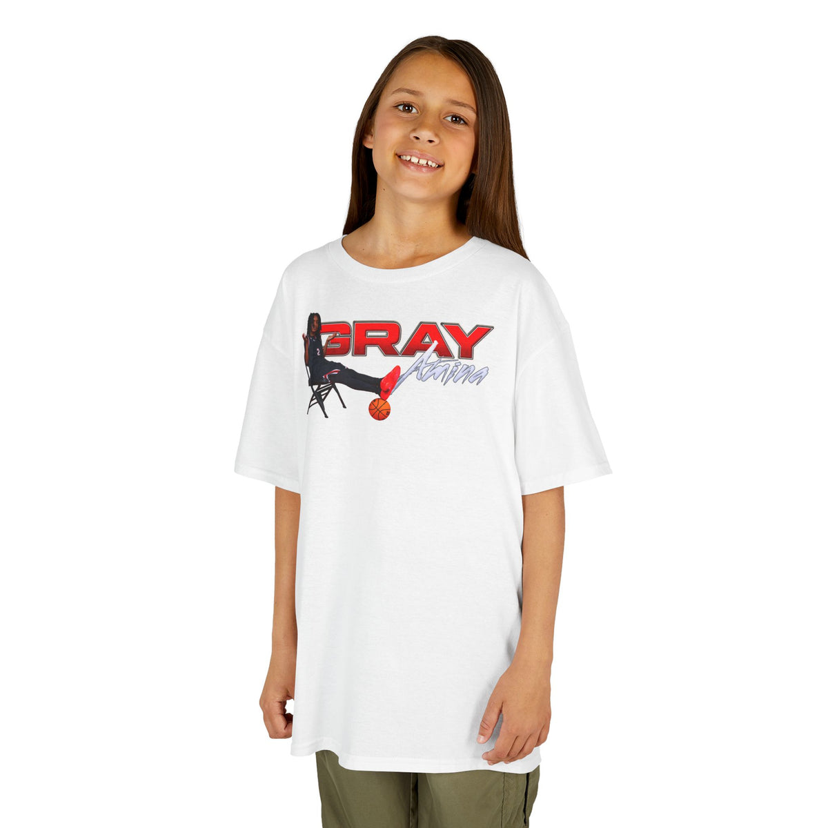 Amina Gray Big Last Name Kids Tee