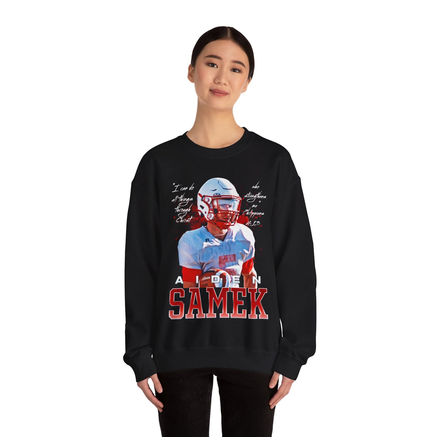 Aiden Samek Featured Quote Crewneck Sweatshirt