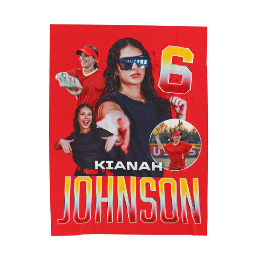 Kianah Johnson Name & Number Ombre 60"-80" Plush Blanket