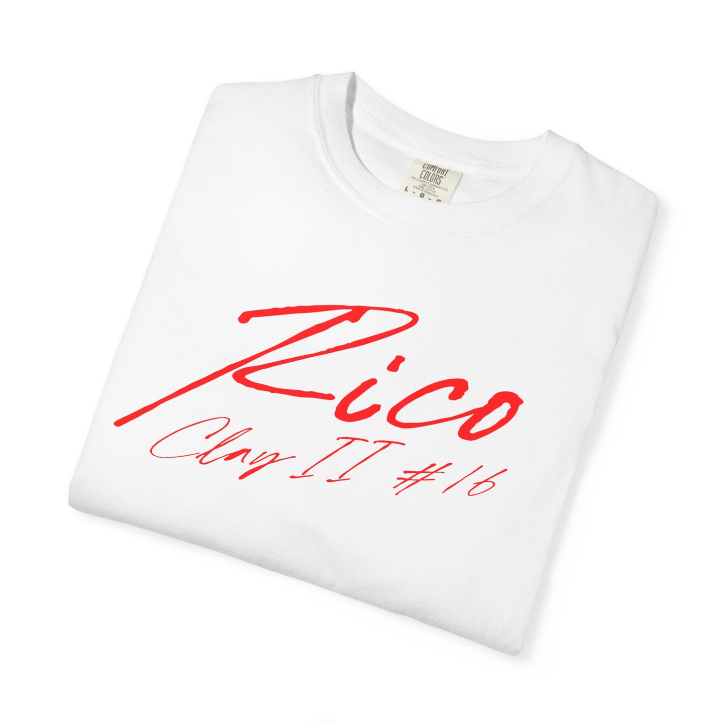 Rico Clay II Cursive Name & Number Premium Tee