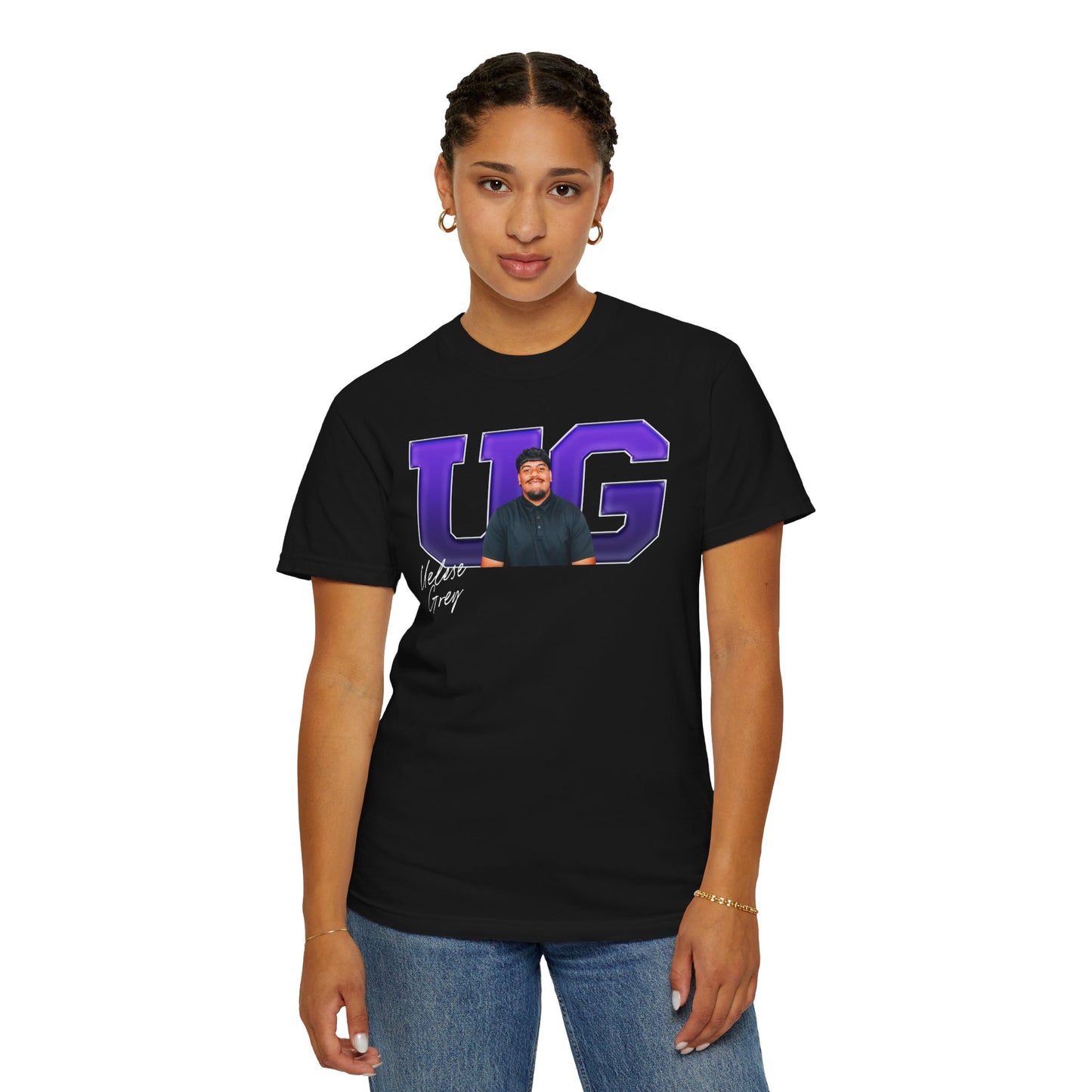 Uelese Grey Big Initials Premium Tee
