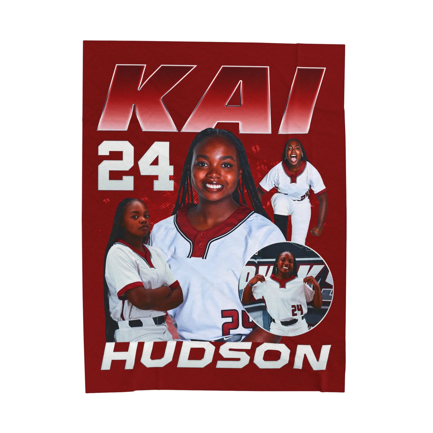 Kai Hudson First Name Highlight 60"-80" Plush Blanket