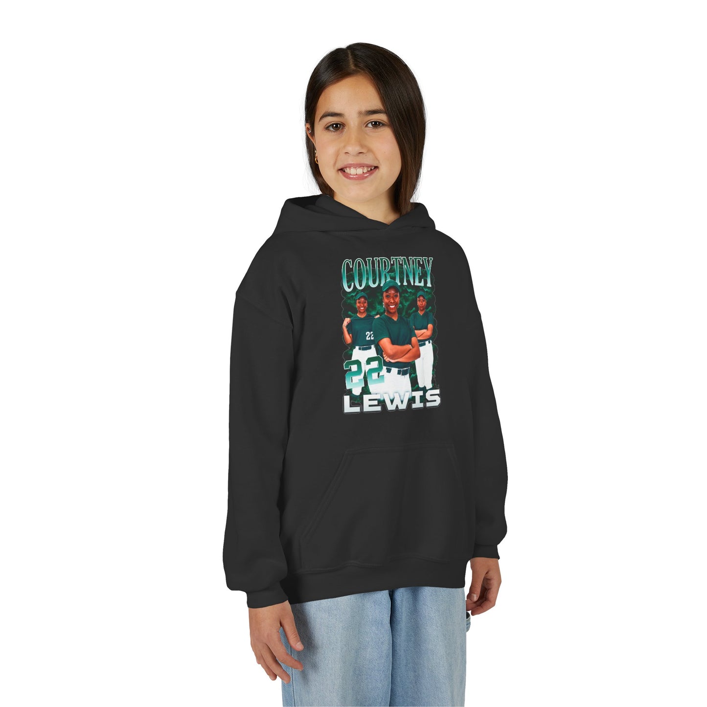 Courtney Lewis Colored & White Combo Kids Hoodie