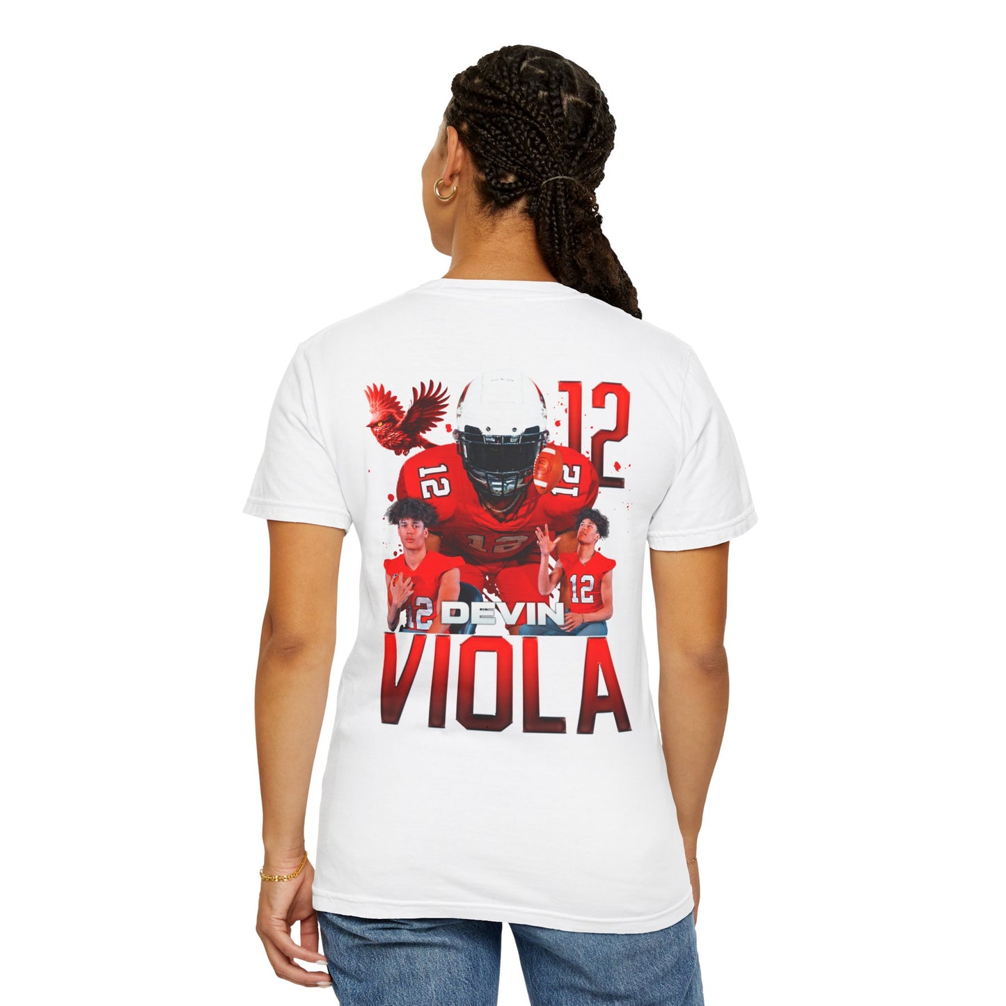 Devin Viola Logo Front & Back Premium Tee