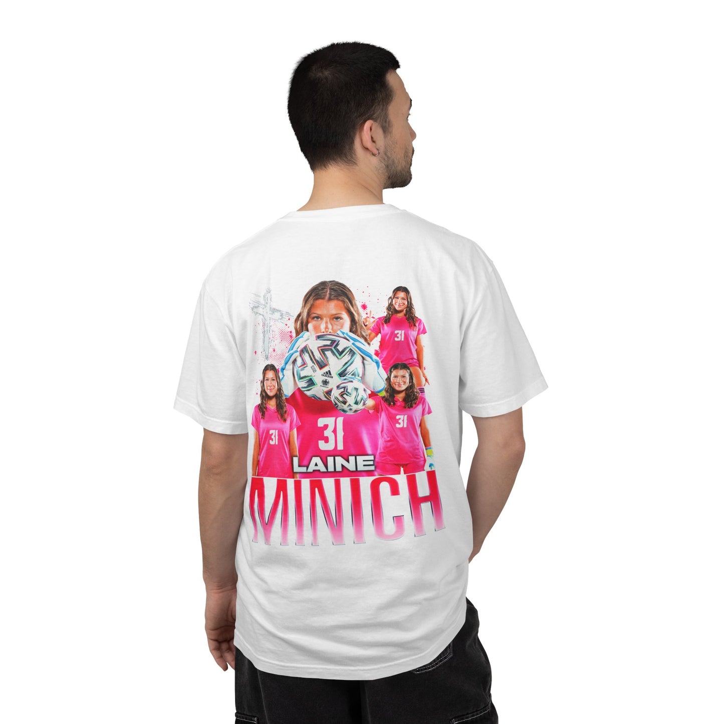 Laine Minich Logo Front & Back Premium Tee