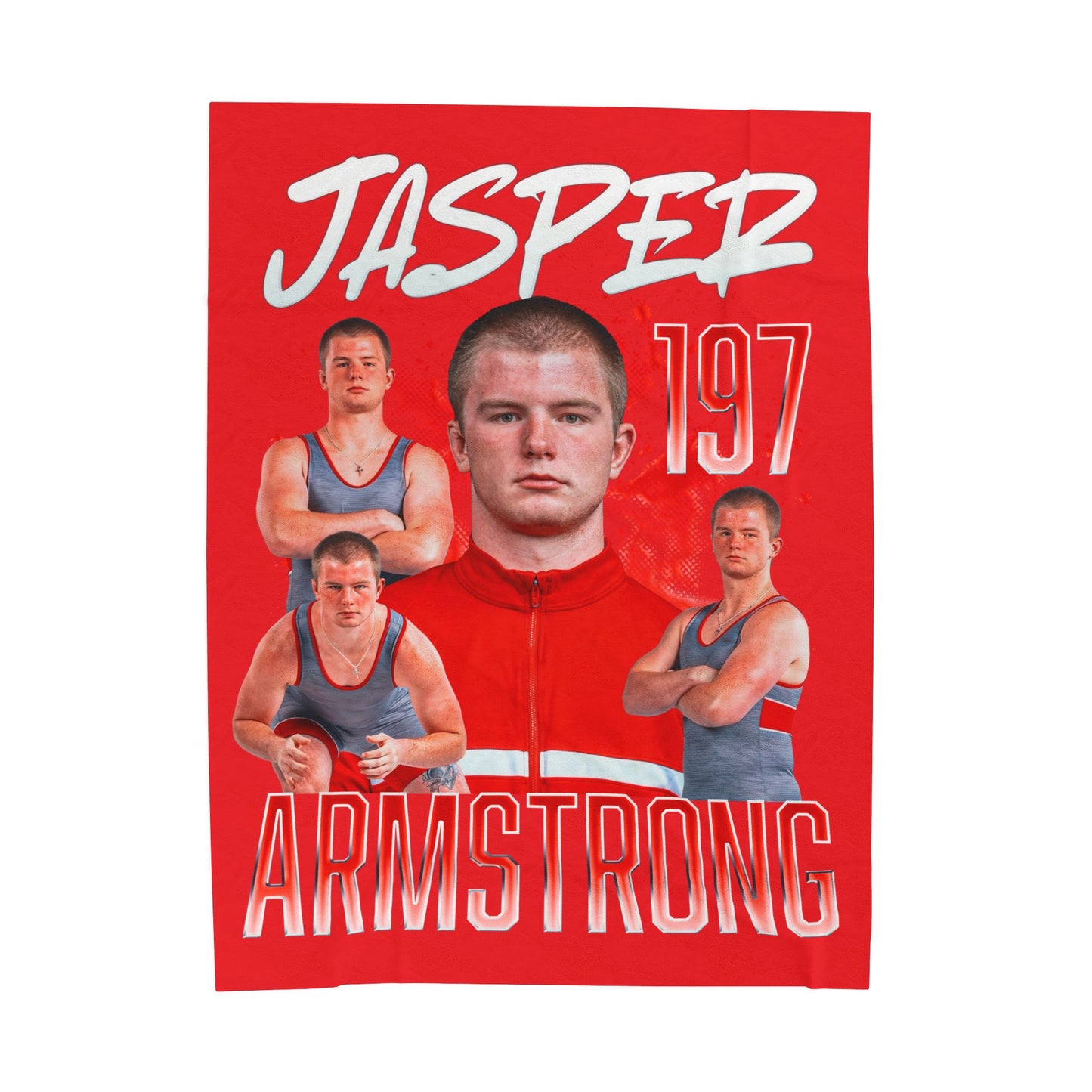 Jasper Armstrong 60"-80" Plush Blanket